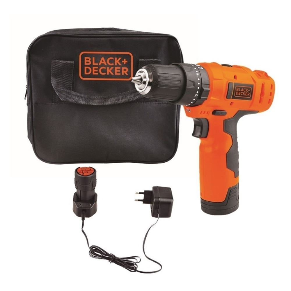 Taladro percutor 3/8" 12V Black + Decker